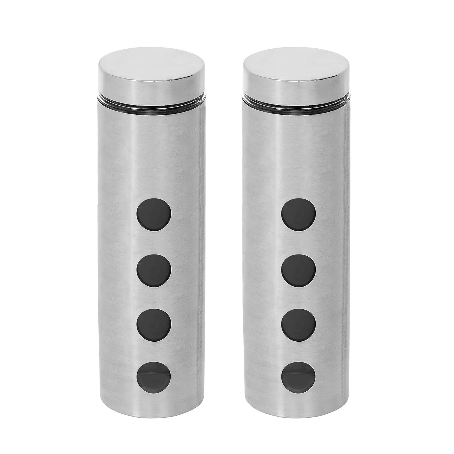 Cutting EDGE Drip Window - Steel Jacketed Glass Jars for Dal, Dry, Spices, Fruits, Kitchen Storage Container