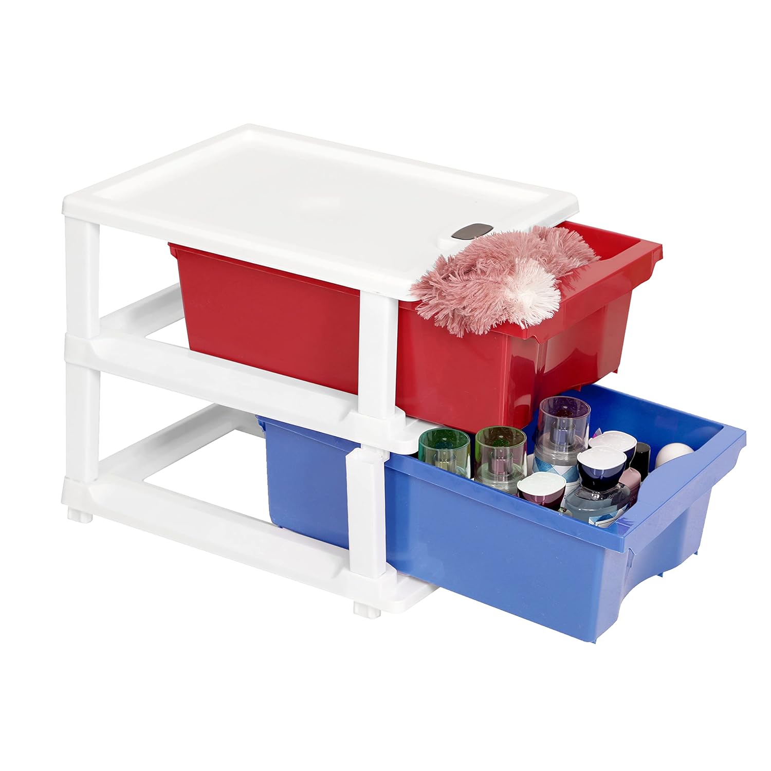 Cutting EDGE Compact Modular Plastic Drawer Set for Home, Office, Hospital, Parlor, School, Home & Kids, Product Dimension when assembled (Multicolor)