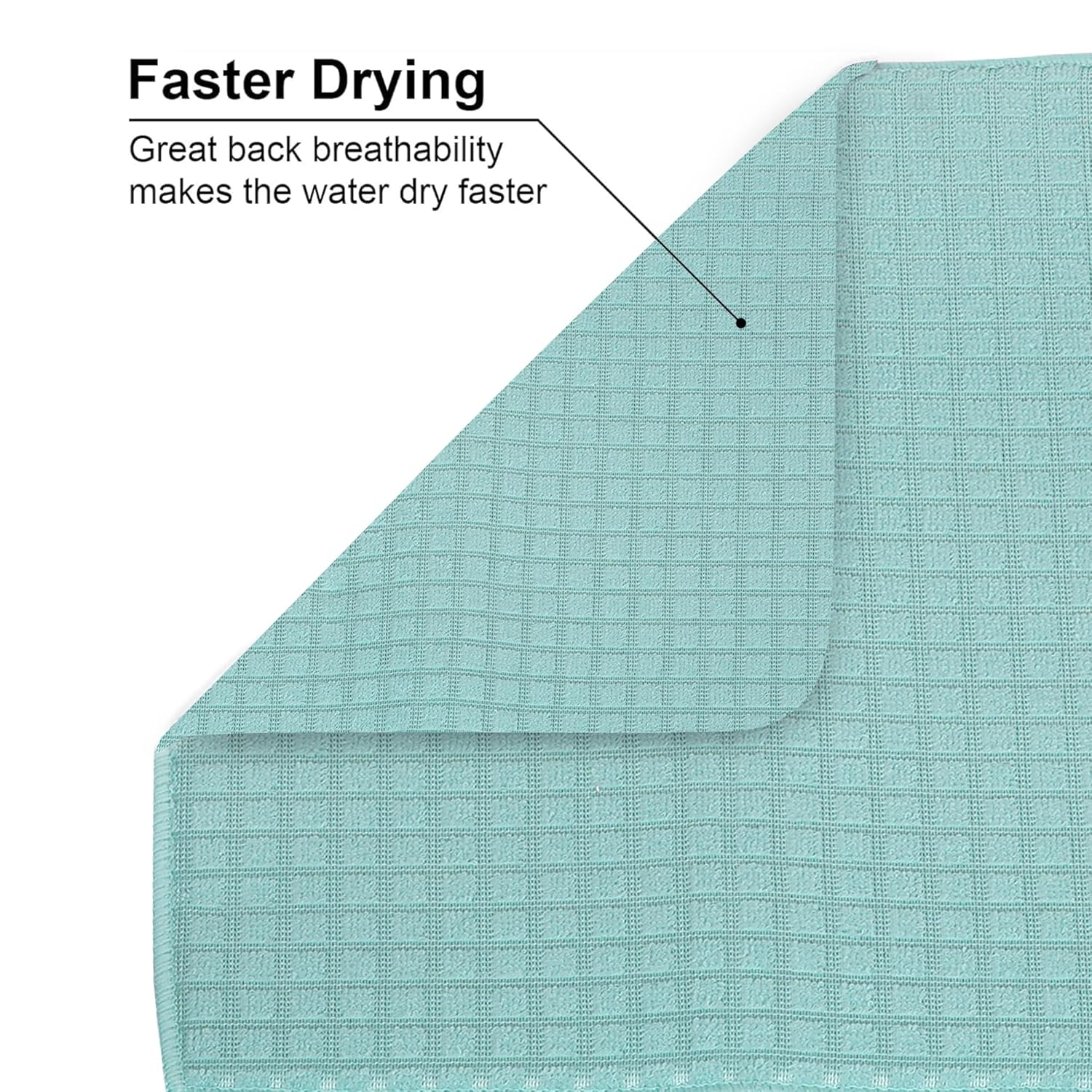 Quick Dry Water Absorbent Pad for Dish, Bowl Plates, Tableware, Light Green