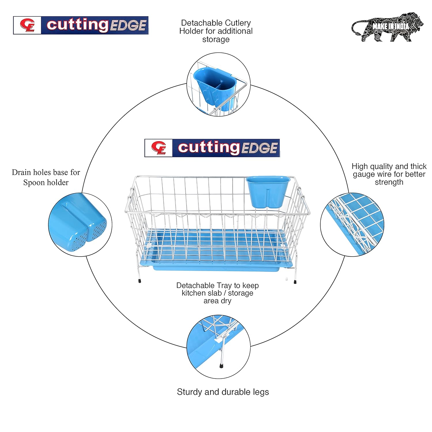 SS Bartan & Plate Drying Rack Stand