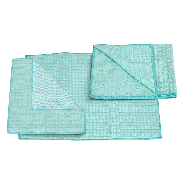 Cutting EDGE Kitchen Care Set – 3-Piece Combo: Dish Wash Cloth with Mesh, Dish Wash Towel, and Dish Drying Mat