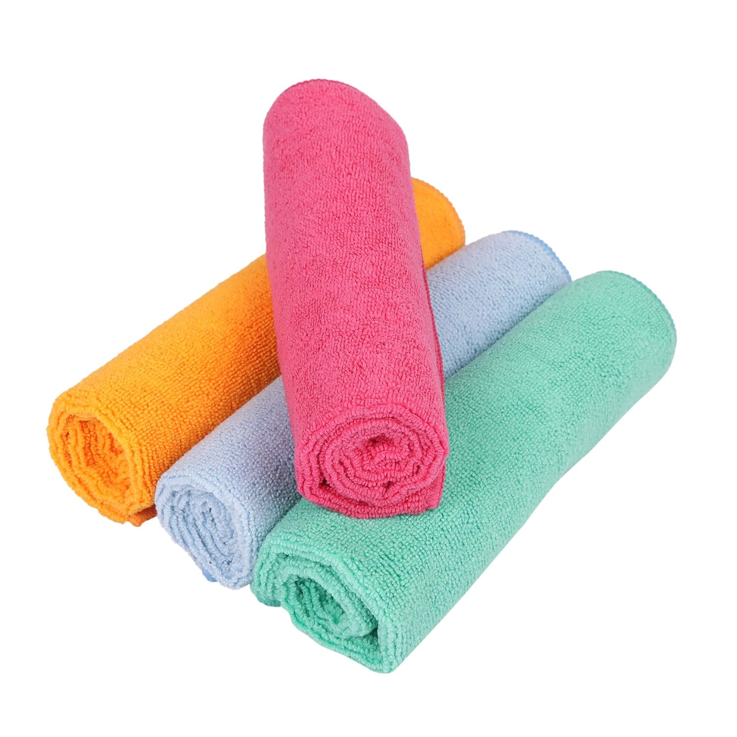 Cutting EDGE Soft Microfiber Cleaning Cloth Thick Lint & Scratch Free Multipurpose Perfect for Home Appliances & Kitchen Cleaning Both Interior and Exterior -Pack of 4 (Multicolor)