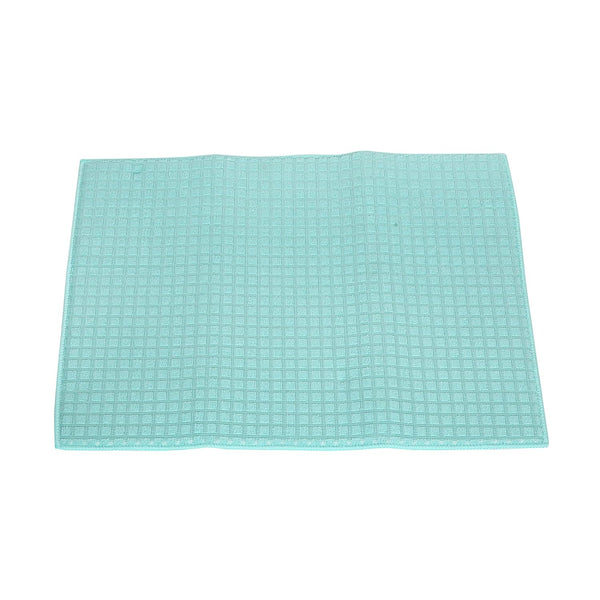 Cutting EDGE 3-Pieces Kitchen Care Set | Dishwashing Combo with Microfiber Mesh Cloth, Super Absorbent Towel & Quick-Dry Dish Drying Mat for Utensils, Dishes, Countertops & Sink Area (Light Blue)