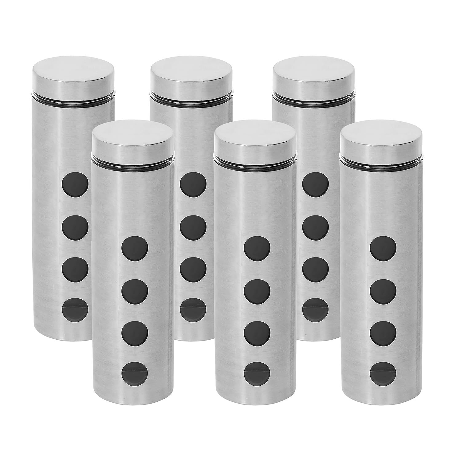 Cutting EDGE Drip Window - Steel Jacketed Glass Jars for Dal, Dry, Spices, Fruits, Kitchen Storage Container