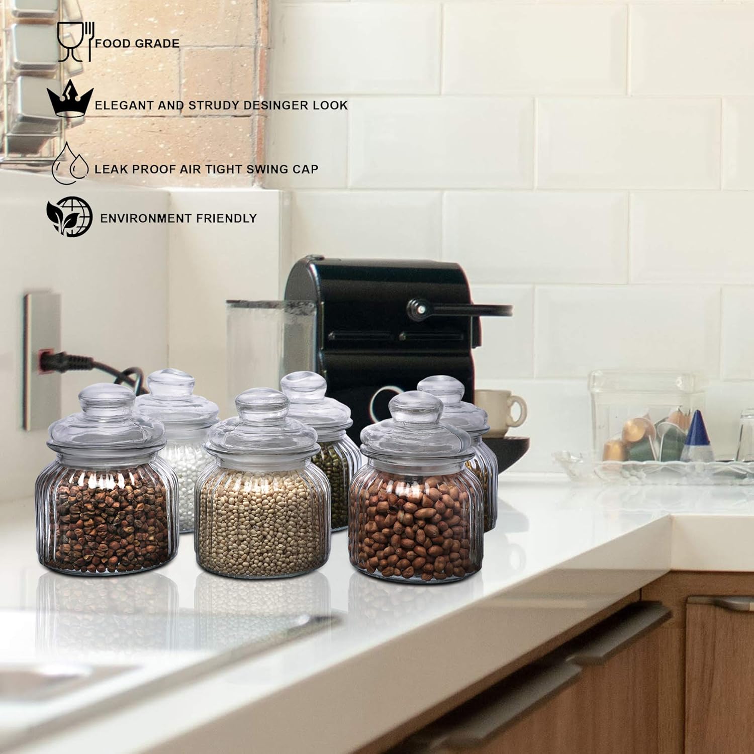 Clear Container for Dining Table, Kitchen, Aachar Pickle, Sweets, Chutney, Dry Fruits, Grocery