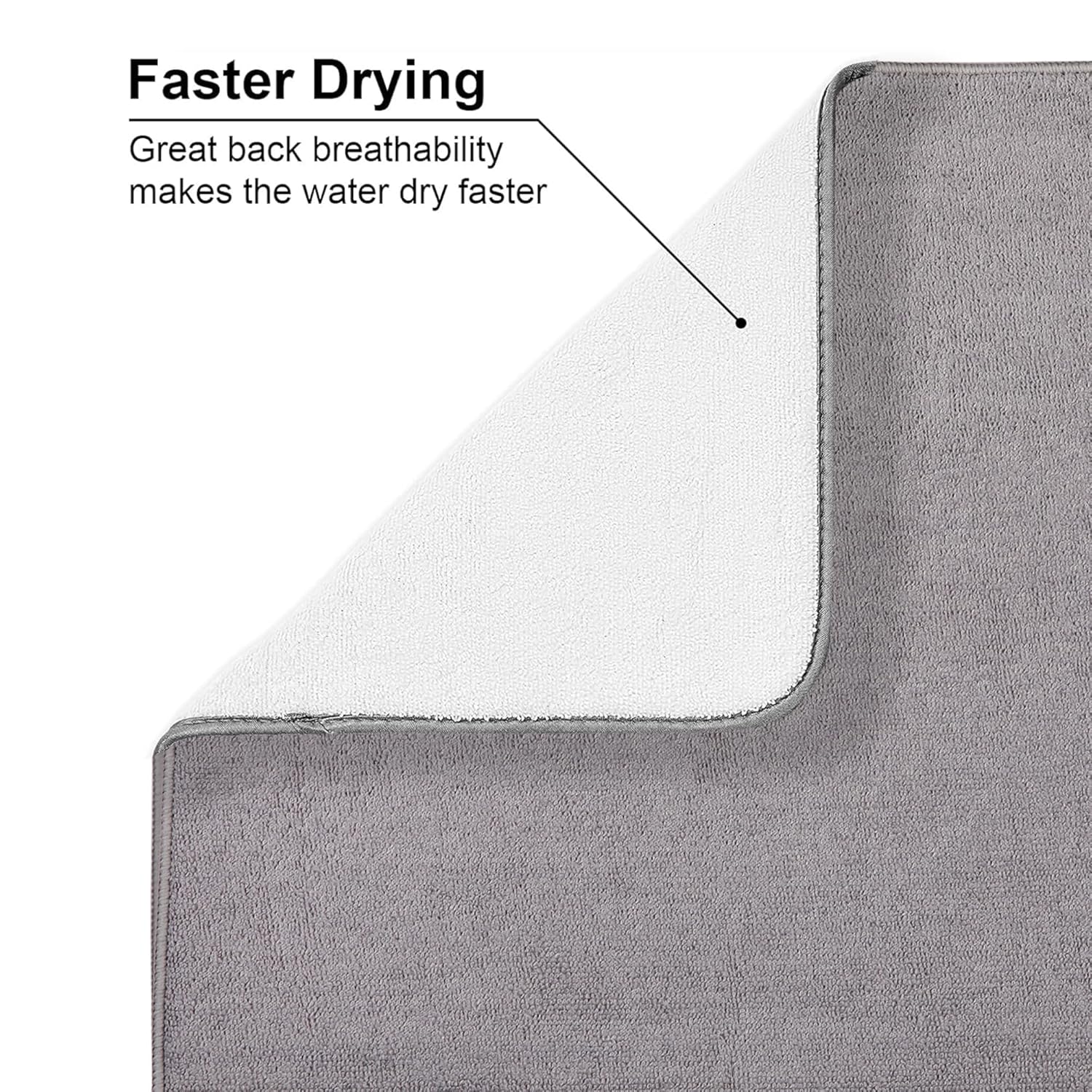 Cutting EDGE Microfiber Dish Drying Mat – Water Absorbent & Reversible for Kitchen Utensils, Counter Top, Sink