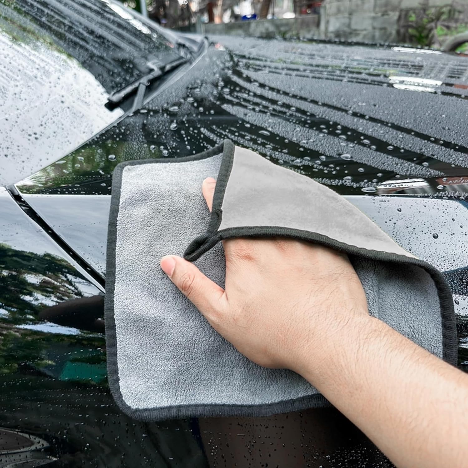 Cutting EDGE Soft Microfiber Cleaning Cloth Pack of 2 Thick Lint & Scratch Free Multipurpose Perfect for Car Bike Cleaning Polishing Washing & Detailing