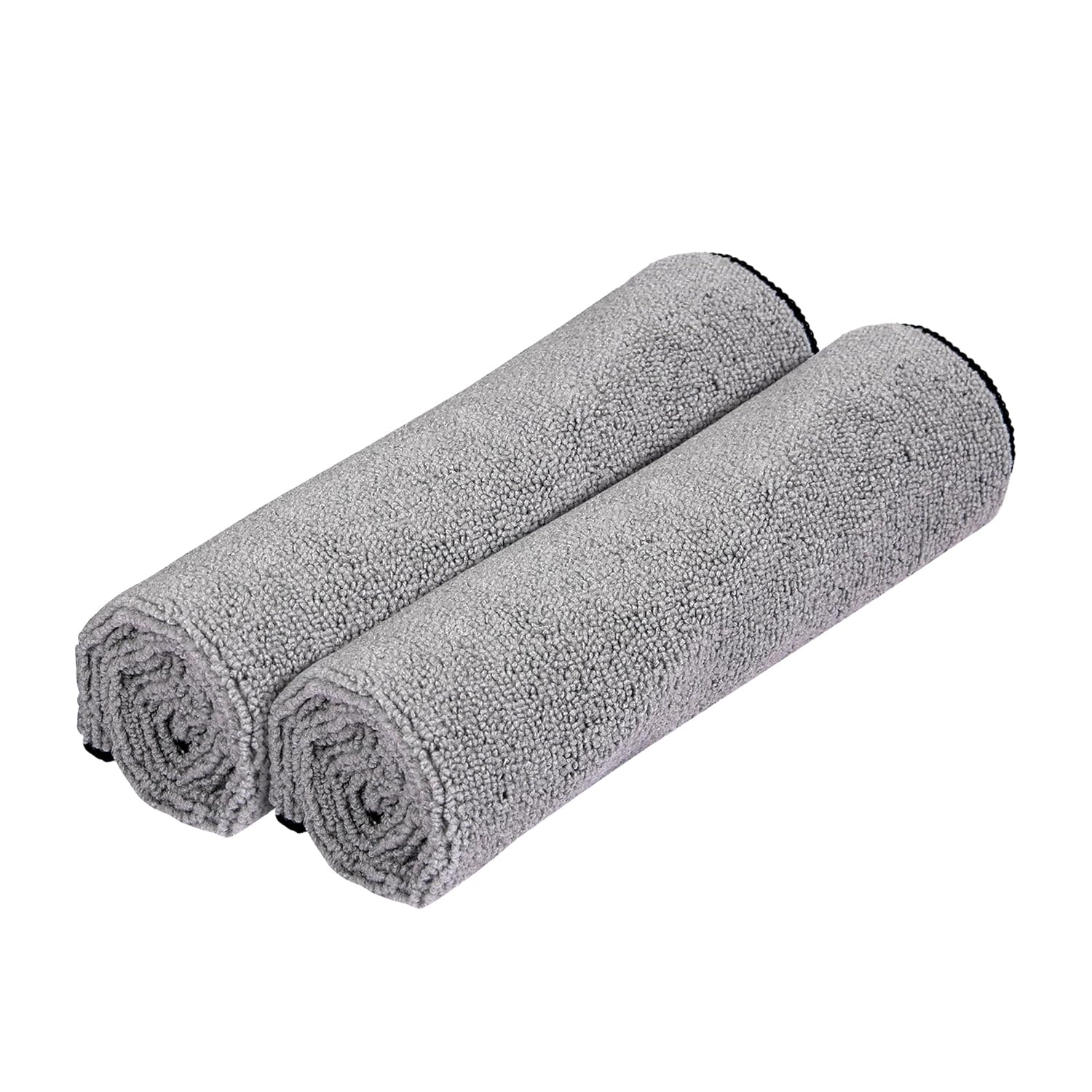 Cutting EDGE Microfiber Cleaning Cloth Thick Lint & Scratch Free Multipurpose Cloth Perfect for Home Appliances & Kitchen Cleaning Both Interior and Exterior (Set of 2, Grey Color)