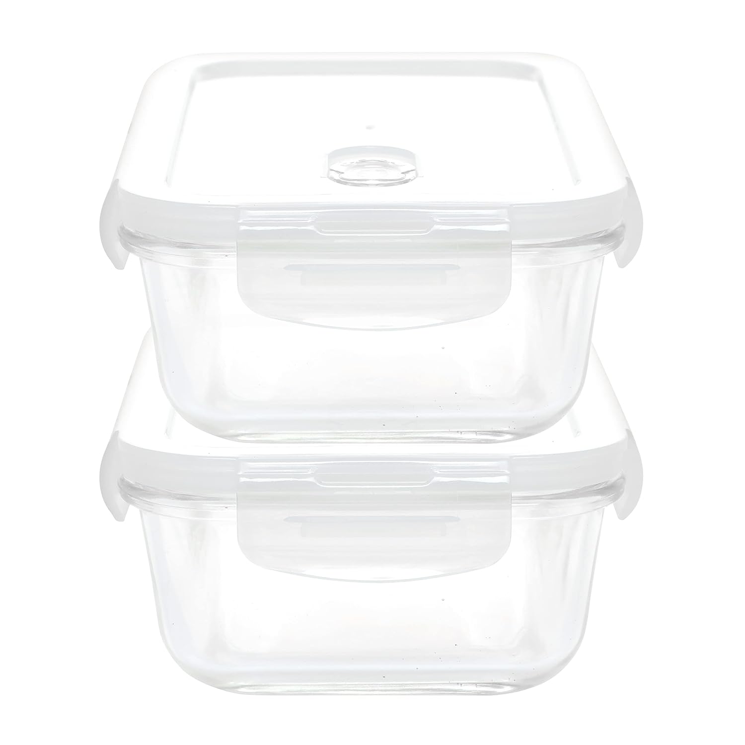 Cutting EDGE Smart Lock Borosilicate Rectangular Lunch Boxes / Glass Food Container with Air Vent Lid