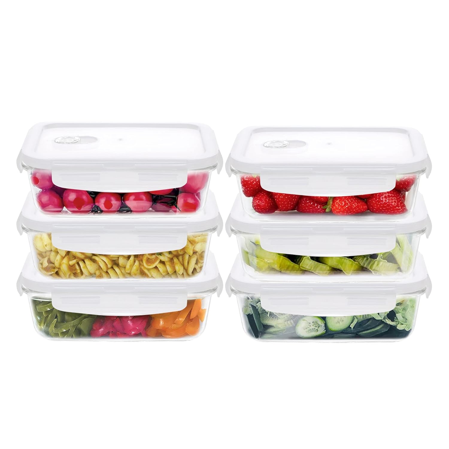 Cutting EDGE Smart Lock Borosilicate Rectangular Lunch Boxes / Glass Food Container with Air Vent Lid