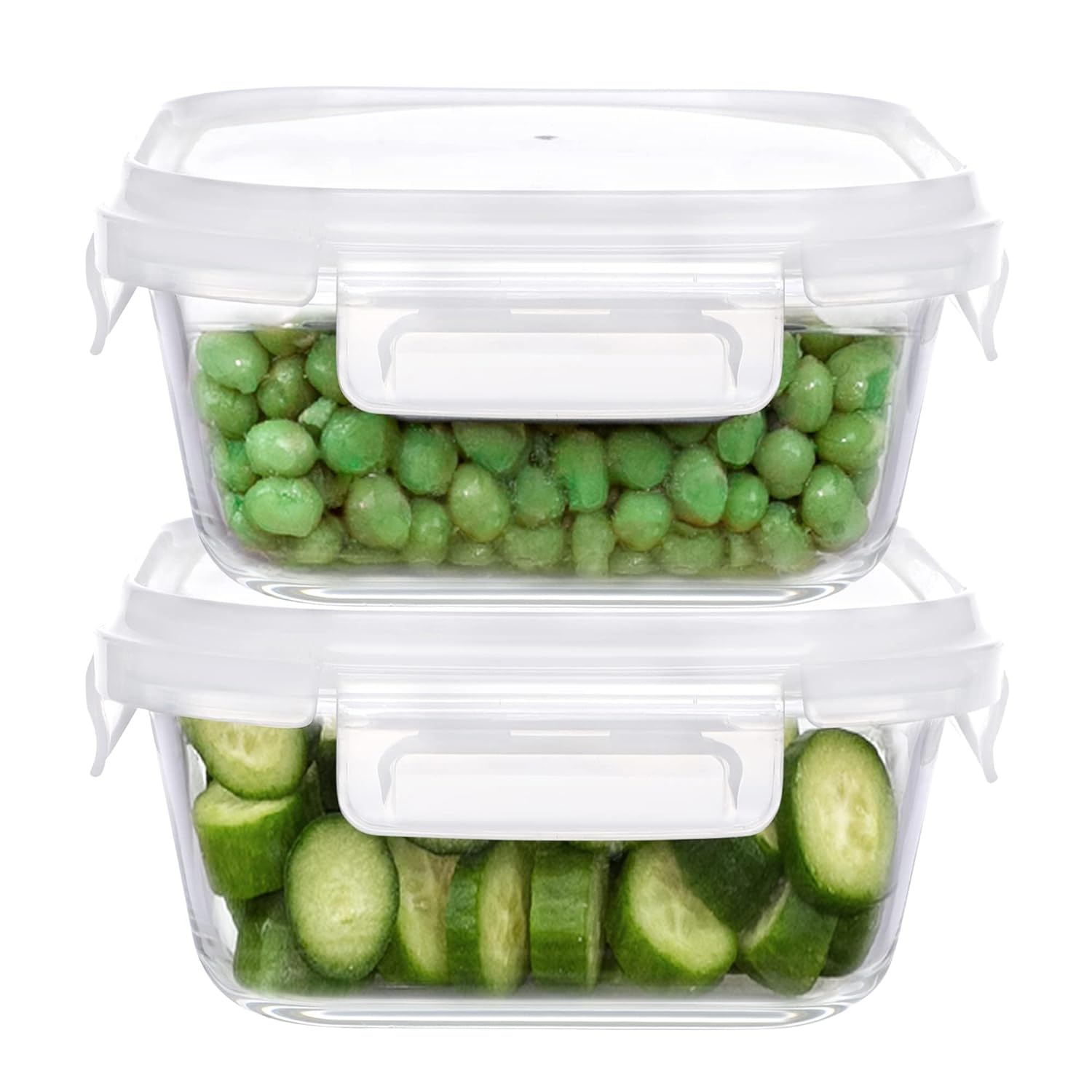 Cutting EDGE Smart Lock Borosilicate Rectangular Lunch Boxes / Glass Food Container with Air Vent Lid