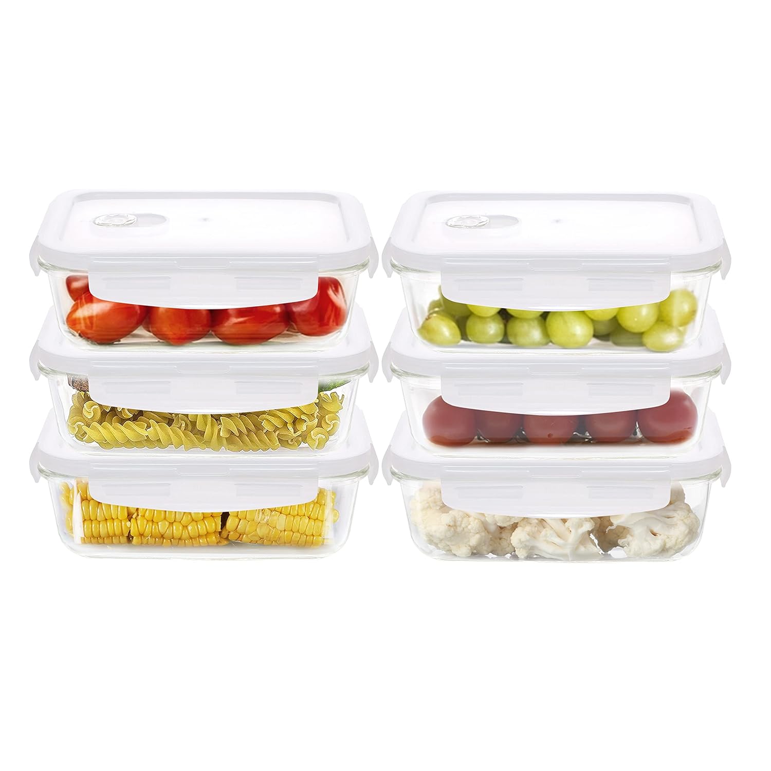 Cutting EDGE Smart Lock Borosilicate Rectangular Lunch Boxes / Glass Food Container with Air Vent Lid