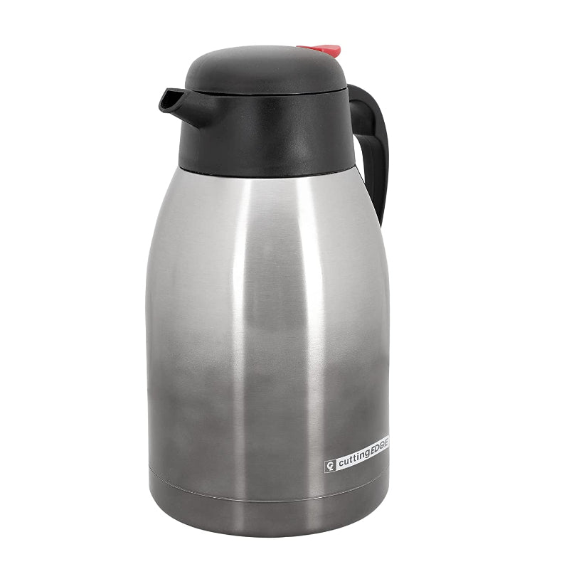 Cutting Edge Thermo Steel Vacuum Insulated Pot with Push Button, 8 Hours Hot or Cold Coffee/Tea Flask,100% Leak Proof, Easy to Carry, Ideal for Tea, Coffee, Juice, Water