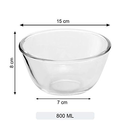 Cutting EDGE Borosilicate Mixing/Serving Round Glass Bowl for Kitchen