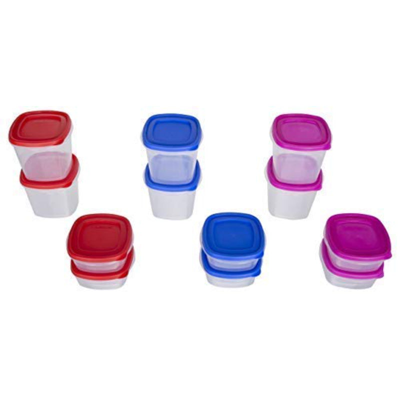 Cutting EDGE Eco Plastic Super Sturdy Container Set for Pickle, Sauces, Spices, Dry Fruits, Travelling (6 x 250, 6 x 125 - Pieces)