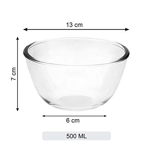 Cutting EDGE Borosilicate Mixing/Serving Round Glass Bowl for Kitchen