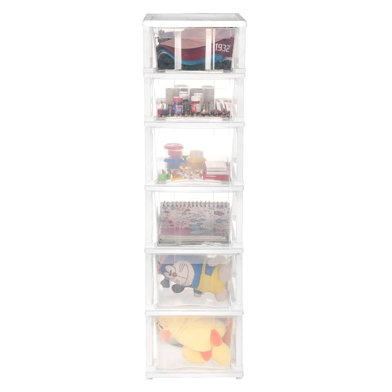 Cutting EDGE XL Modular Drawer Set for Home, Office, Hospital, Parlor, School, Doctors, Home and Kids, Plastic Product Dimension When assembeled (15.5 in X 12 in X 16.3 in) ( Transparent )