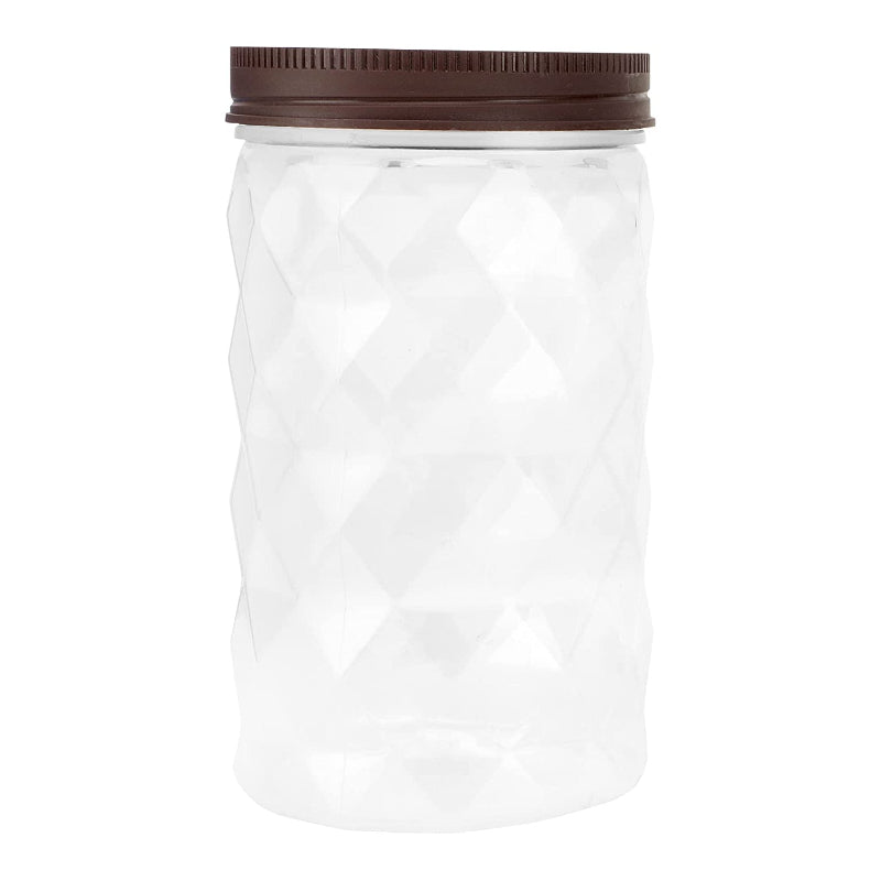 Cutting EDGE Twister Airtight Plastic Mini Jars with Basket, Diamond Checkers Container for Spices, Dry Fruits, Cereals, Snacks, Stackable, BPA Free