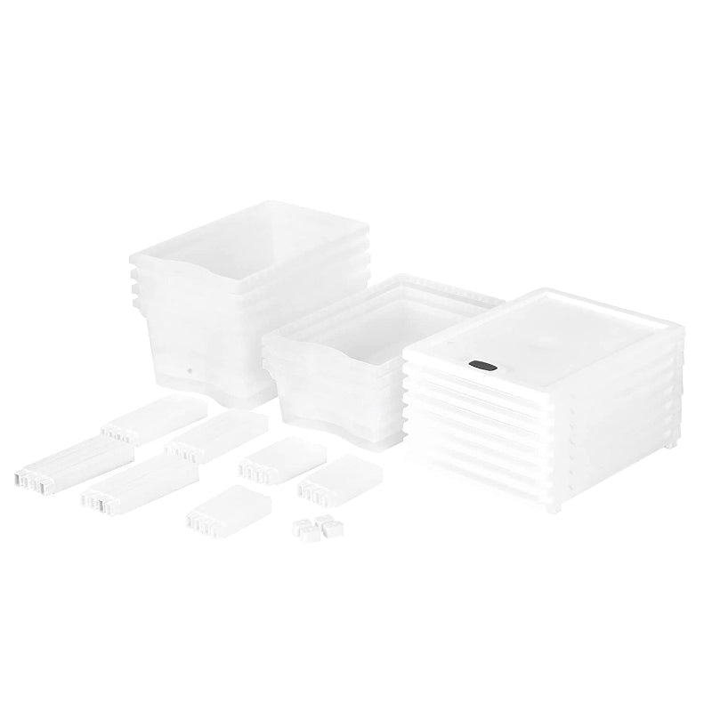 Cutting EDGE XL Modular Drawer Set for Home, Office, Hospital, Parlor, School, Doctors, Home and Kids, Plastic Product Dimension When assembeled (15.5 in X 12 in X 16.3 in) ( Transparent )