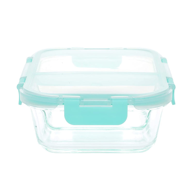 Cutting EDGE Smart Lock Borosilicate Rectangular Glass, 2 Partition/Compartment Lunch Box Food Container