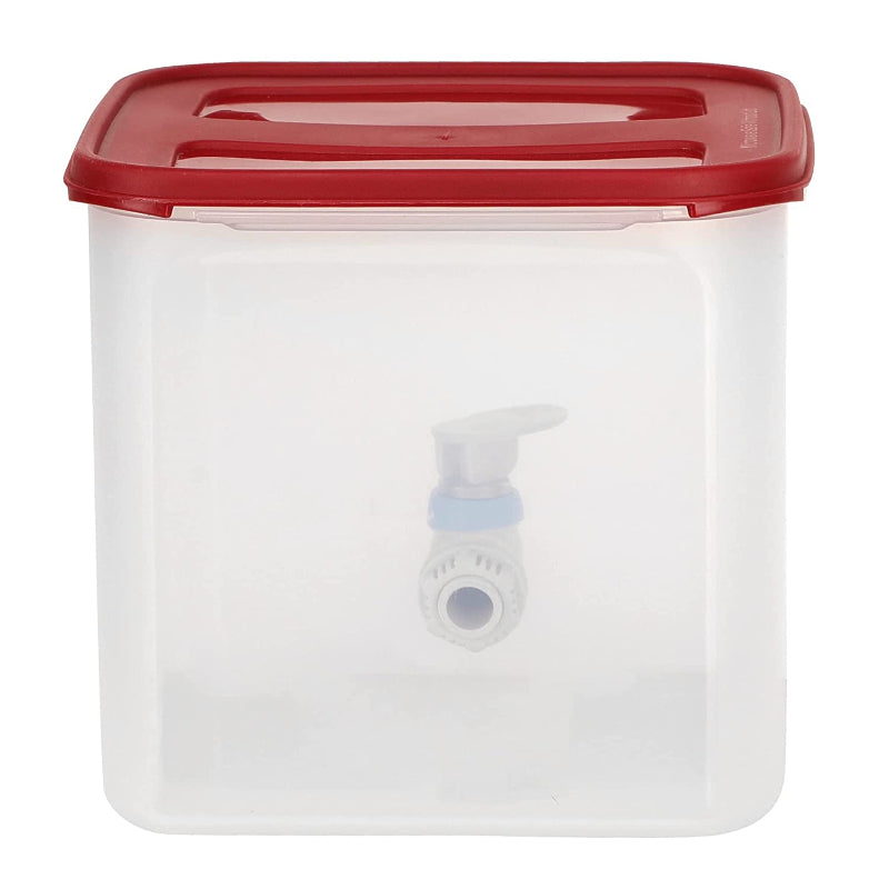 Cutting EDGE Dispenser Jar for Juice, Drink, Water and for Beverages at Picnic, Office, Restaurant, Parties with Spigot / Faucet, Square Shape Container and Wide Mouth Allows Easy Filling, Best for Outdoor/Party