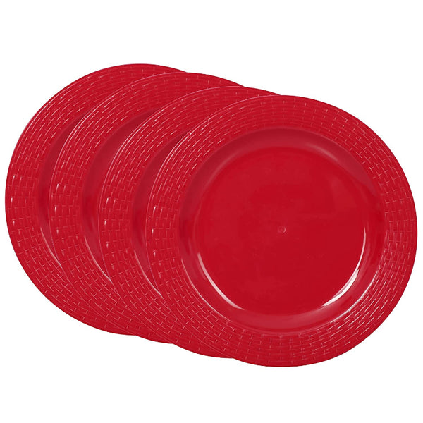 Cutting EDGE Set of Dinner Plates for Families, Daily Use, Parties, Unbreakable, Kid Friendly, Microwave Safe, Dishwasher Safe ( Multi-Colored )