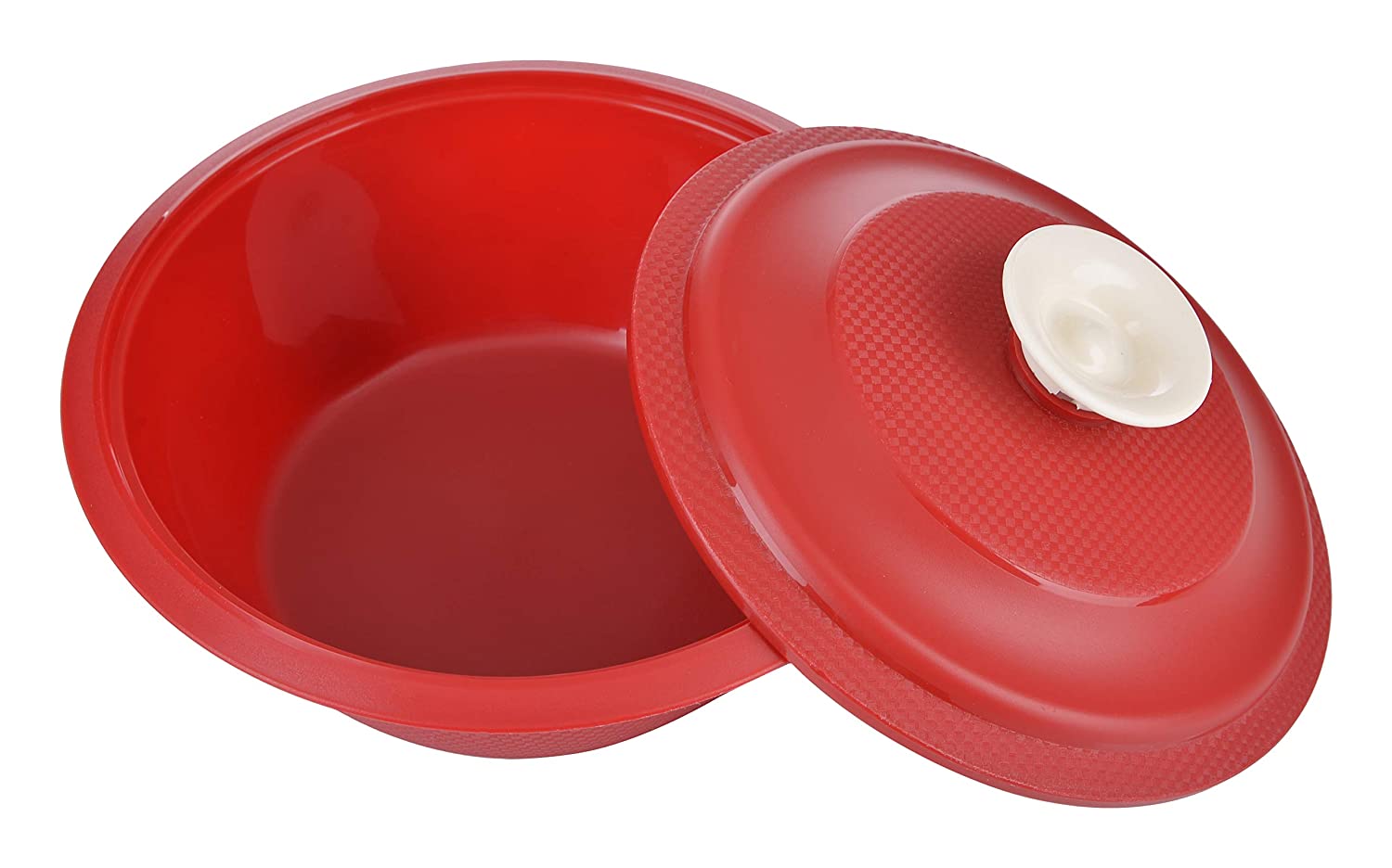 Cutting EDGE Plastic Big and Small Serveware (Red, 1100ml and 2200ml)
