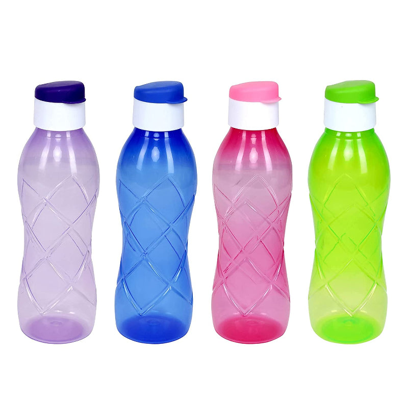 Cutting EDGE Neo Classic Round Water Bottle Set with Anti-Microbial Seal Twist Cap (Safe for Hot-Water use + BPA Free + Zero PET) - 1 Litre (34 Oz) - for Office, School, Travel, Fridge/Refrigerator Use