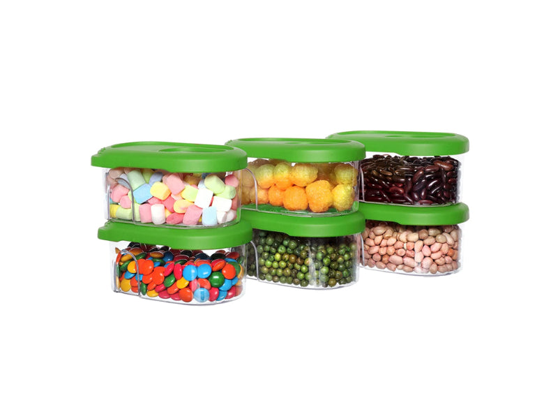 Cutting EDGE See And Slide Easy Flow Dispenser Kitchen Container Set - Storage Box Idle for Cereal, Spices, Pulse, Rice, Pasta, Snacks
