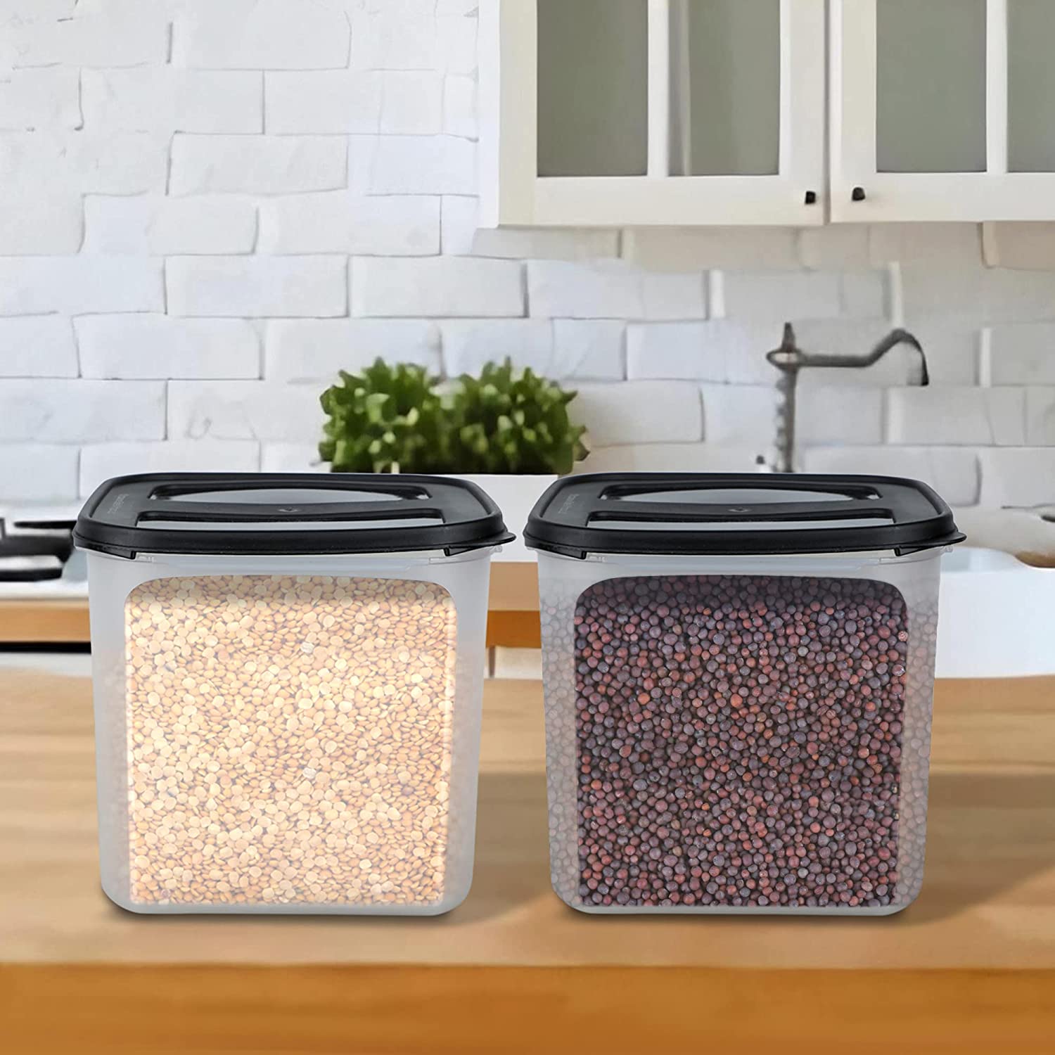 Cutting EDGE Modular Air Tight & Leak Resistant Durable Kitchen Storage Containers Set Combos with Plain Lid Multi Purpose