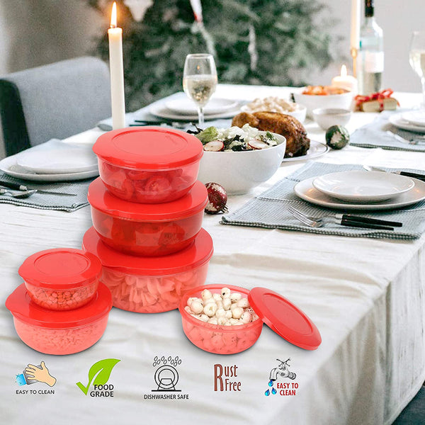 Cutting EDGE 6 Pcs Eco-Storage Plastic Container & Organizer Set for Kitchen, Refrigerator & Home Use