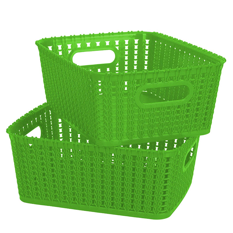 Cutting EDGE Plastic Multipurpose Sturdy Storage Baskets For Cosmetics Office Fruit Vegetable Bathroom Stationary Home Basket with Handle