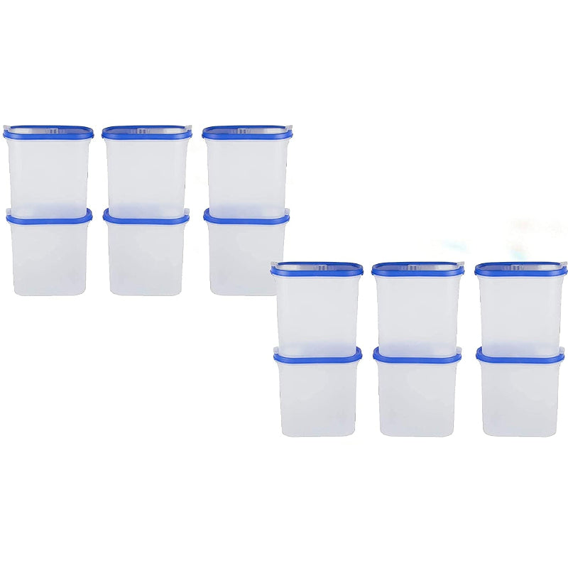 Cutting EDGE Flip-Top Stackable BPA-Free Modular Kitchen Storage Container & Dispenser (Blue)