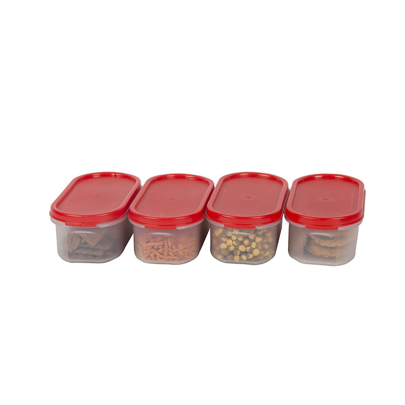 Cutting EDGE Modular Containers Oval with Plain Lids Set for Rice, Dal,Atta, Flour, Cereals, Pulses, Snacks, Stackable Containers