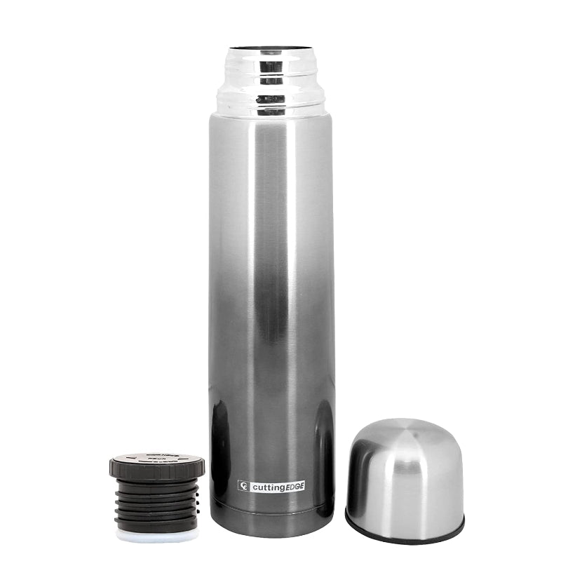 Cutting EDGE Stainless Steel Bullet Design Flask Bottle with Bag/Cover Features Flip Lid, Insulated Flask Thermos